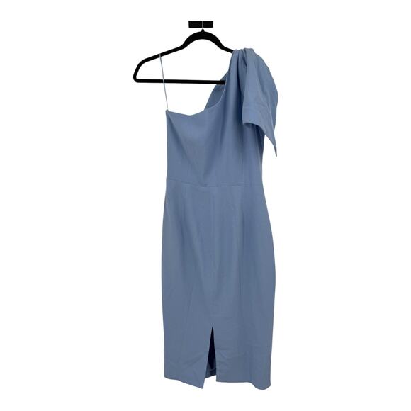 Dress the Population Tiffany One Shoulder Midi dress light blue Large L - Picture 5 of 8